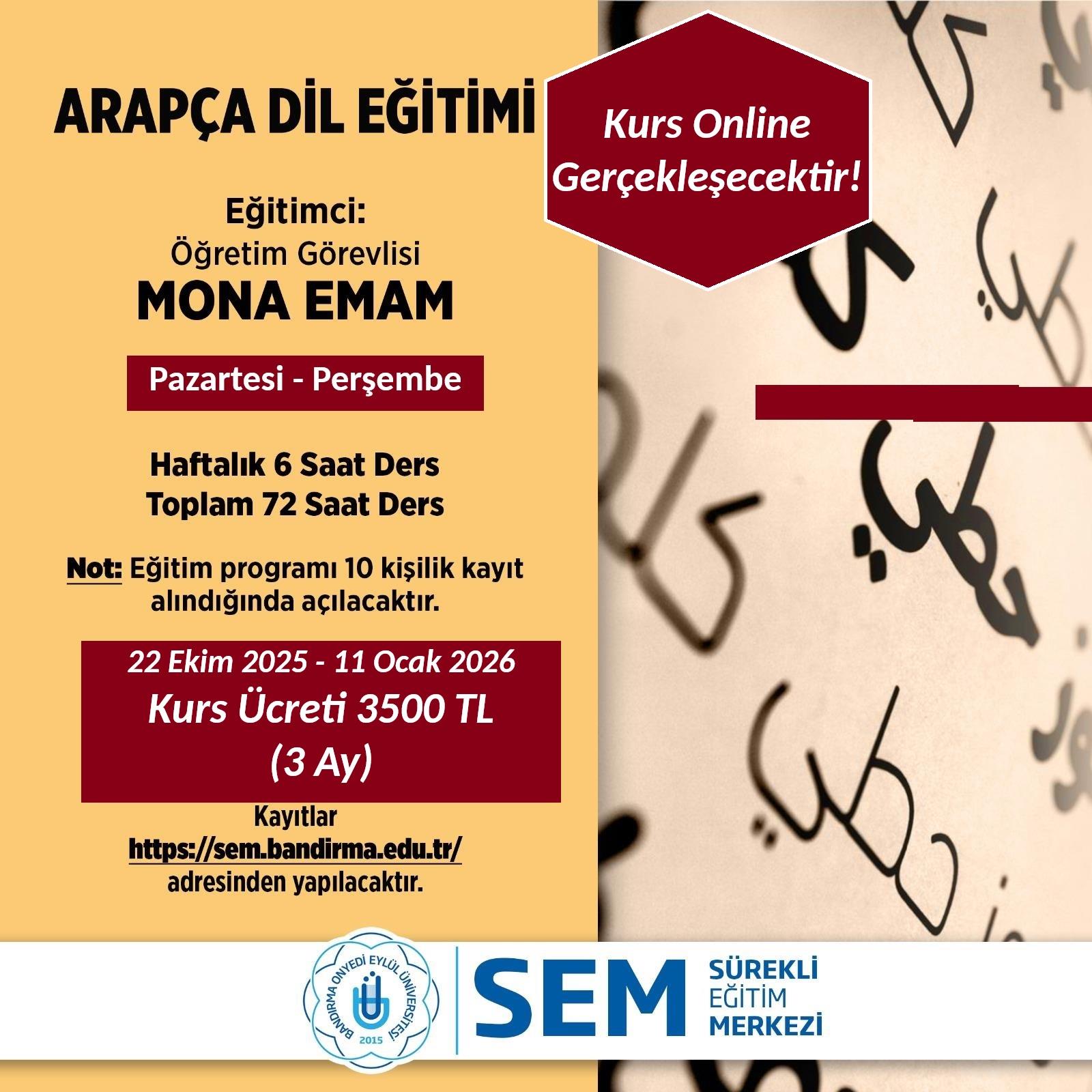 ARAPÇA DİL EĞİTİMİ