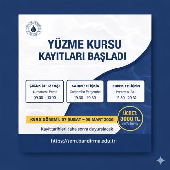 BANÜ-SEM ile Yüzme Kursu Heyecanı Başlıyor: Yeni Dönem Kayıtları Duyuruldu!