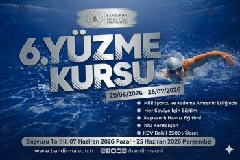 BANÜ-SEM 6. Yüzme Kursu Kayıtları Başlamıştır